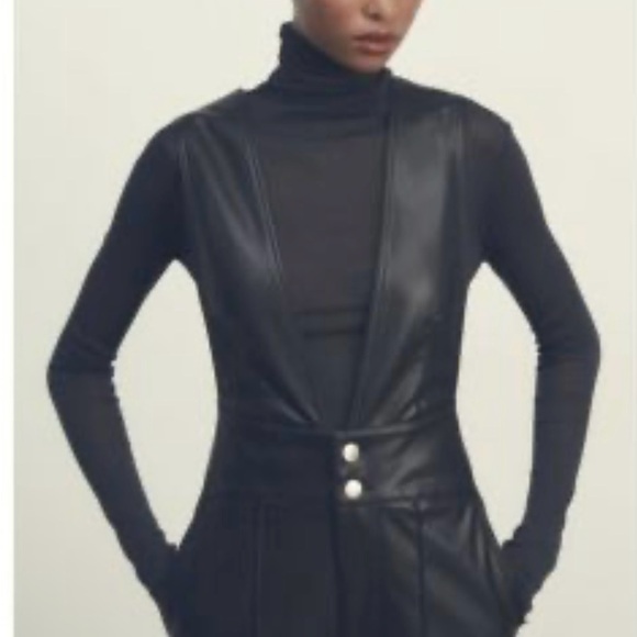 Zara  Faux Leather Jumpsuit - Picture 5 of 9